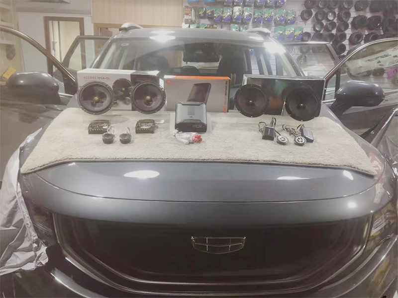 吉利豪越升級原車喇叭，